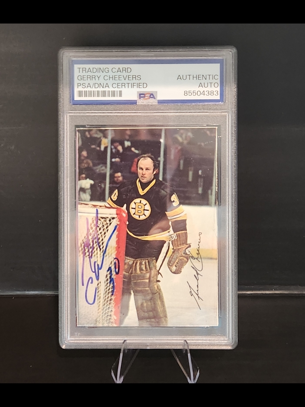 Gerry Cheevers Autographed Hockey Trading Card - 1977 - 1978 Topps